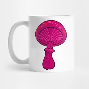 Red New School Style Mushroom Original Art Mug